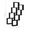 vidaXL &Eacute;tag&egrave;re murale cube Noir 90x15x119 cm Bois d&rsquo;ing&eacute;nierie