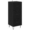 vidaXL Buffet Ch&ecirc;ne noir 34 x 34,5 x 90 cm Bois d'ing&eacute;nierie