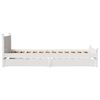 vidaXL Cadre de lit sans matelas blanc 75x190 cm bois de pin massif