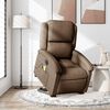 vidaXL Fauteuil inclinable de massage &eacute;lectrique Marron Tissu