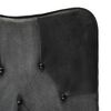 vidaXL Chaise &agrave; oreilles Noir et gris Cuir v&eacute;ritable