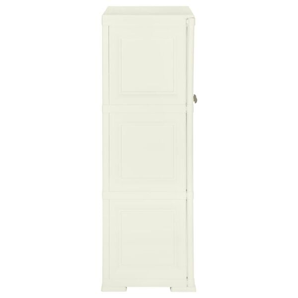 vidaXL Armoire plastique 79x43x125 cm design bois glace &agrave; la vanille