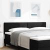 vidaXL T&ecirc;te de lit LED avec des lumi&egrave;res &agrave; LED Noir 180 cm Polyester