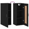 vidaXL Armoire murale noir 34,5x34x90 cm bois d'ing&eacute;nierie