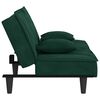 vidaXL Canap&eacute;-lit vert fonc&eacute; Velours