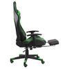 vidaXL Chaise de jeu pivotante avec repose-pied Vert PVC