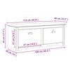 VidaXL Banc de couloir BODO blanc et marron 114x40x45 cm