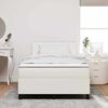 vidaXL Lit &agrave; ressort LED avec t&ecirc;te de lit Cr&egrave;me et Blanc 120 x 190 cm