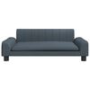 vidaXL Lit pour chien gris fonc&eacute; 90x53x30 cm tissu