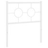 vidaXL T&ecirc;te de lit de remplacement m&eacute;tal blanc 75 cm