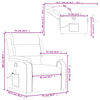 vidaXL Fauteuil de massage inclinable Cappuccino Similicuir