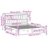vidaXL Lit biblioth&egrave;que sans matelas blanc 180x200 cm bois pin massif