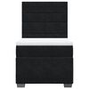 vidaXL Sommier &agrave; lattes de lit avec matelas Noir 90x190 cm Velours