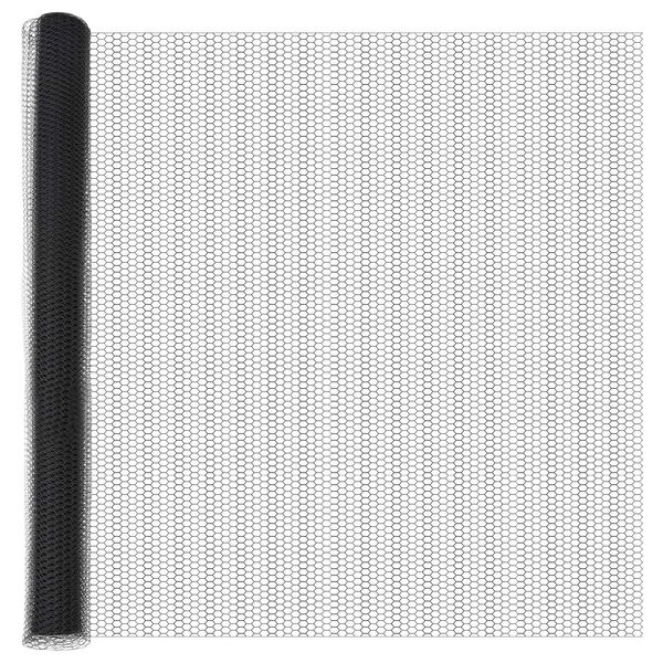 vidaXL Cl&ocirc;ture hexagonale Gris 1,6 x 25 m PVC