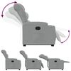 vidaXL Fauteuil inclinable Gris clair Tissu