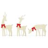 vidaXL D&eacute;coration de No&euml;l renne 3 pcs 90 LED blanc chaud