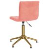 vidaXL Chaises pivotantes &agrave; manger lot de 4 rose velours