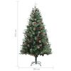 vidaXL Sapin de Noël avec pommes de pin Vert 195 cm PVC et PE