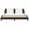 vidaXL Cadre de lit avec LED sans matelas Zadar noir et blanc 180x200 cm