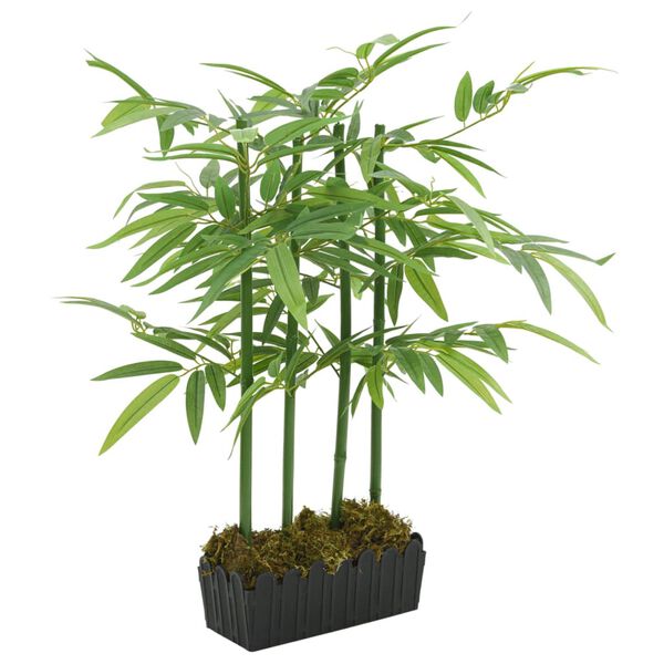 vidaXL Bambou artificiel 240 feuilles 80 cm vert