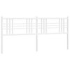 vidaXL T&ecirc;te de lit de remplacement m&eacute;tal blanc 180 cm