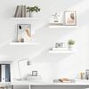 vidaXL &Eacute;tag&egrave;re murale flottante 4 pcs Blanc brillant 50x23x3,8 cm MDF