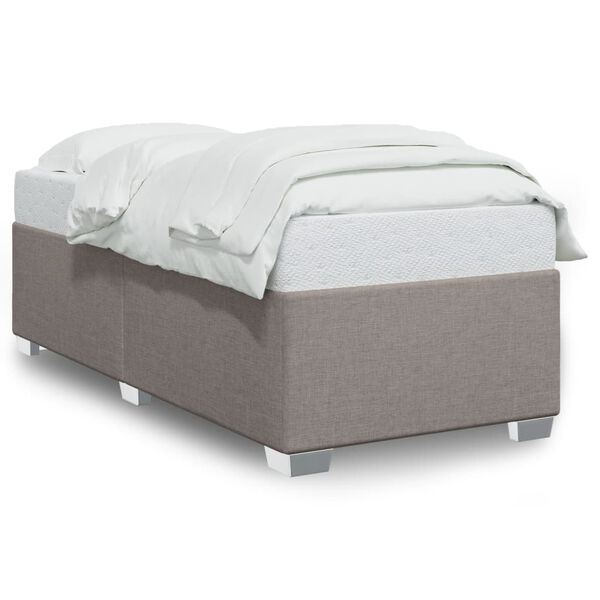 vidaXL Cadre de lit sans matelas taupe 100x200 cm tissu