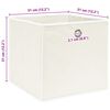 vidaXL Boîtes de rangement 4 pcs Blanc 32x32x32 cm Tissu