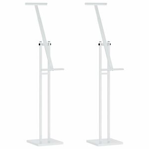 vidaXL Pr&eacute;sentoirs de salon 2 pcs Blanc 26,5 x 26,5 x 150 cm Acier