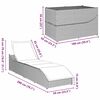 vidaXL Chaise longue pliante coussin et rangement gris r&eacute;sine tress&eacute;e