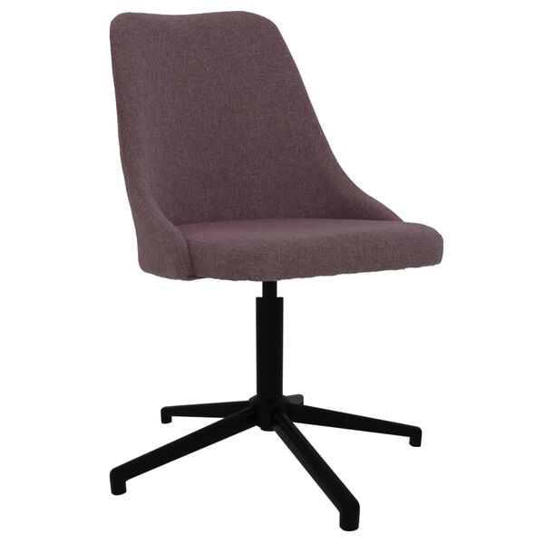 vidaXL Chaise pivotante de bureau Marron Tissu