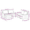 vidaXL Ensemble de canap&eacute;s 3 pcs avec coussins Jaune clair Tissu