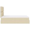 vidaXL Cadre de lit ottoman avec matelas cr&egrave;me 120x200cm tissu