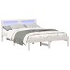 vidaXL Cadre de lit avec t&ecirc;te de lit Blanc 140 x 190 cm Pin massif