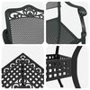 vidaXL Ensemble de tables de jardin 5 pcs Noir Aluminium coul&eacute;