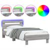vidaXL Cadre de lit sans matelas avec lumi&egrave;res LED 90x190 cm