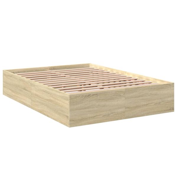 vidaXL Cadre de lit sans matelas ch&ecirc;ne sonoma 140x200 cm