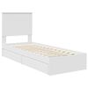 vidaXL Lit de Rangement Blanc 75 x 190 cm Bois d'ing&eacute;nierie