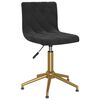vidaXL Chaises pivotantes &agrave; manger lot de 2 noir velours