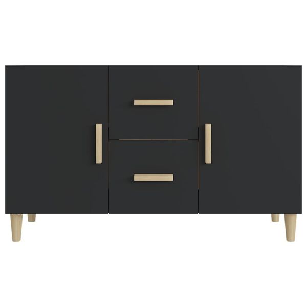 vidaXL Buffet noir 100x36x60 cm bois d'ingénierie