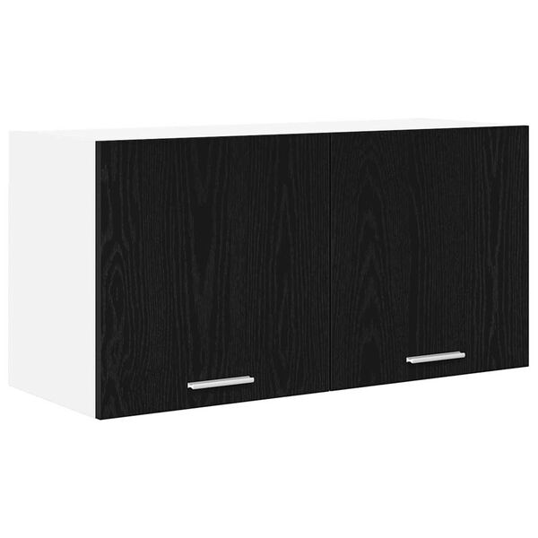 vidaXL Armoire suspendue Ch&ecirc;ne noir 80 x 31 x 40 cm Bois d'ing&eacute;nierie