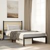 vidaXL Cadre de lit en m&eacute;tal sans matelas ch&ecirc;ne sonoma 100x190 cm