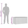 vidaXL Bo&icirc;te de rangement de jardin gris 120x50x60 cm r&eacute;sine tress&eacute;e