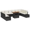 vidaXL Ensemble de canap&eacute; de jardin 11 pc Noir et Cr&egrave;me