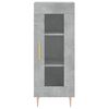 vidaXL Buffet Gris b&eacute;ton 34,5x34x90 cm Bois d'ing&eacute;nierie