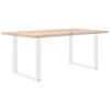 vidaXL Pieds de table à manger en U 2 pièces Blanc 90 x (72-73) cm Acier