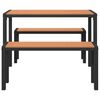 vidaXL Ensemble de salle à manger pour jardin 3 pcs Marron Acier