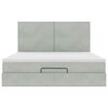 VidaXL Cadre de lit ottoman et matelas gris clair 160x200cm velours