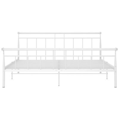 vidaXL Cadre de lit sans matelas blanc métal 160x200 cm