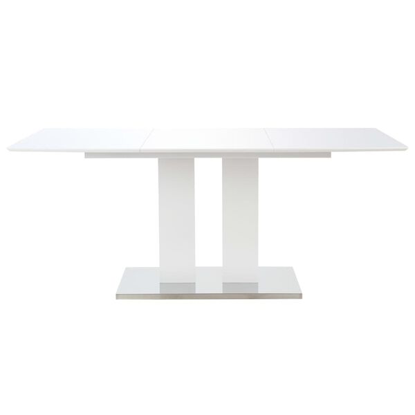 vidaXL Table de salle &agrave; manger Blanc brillant 180x90x76 cm MDF